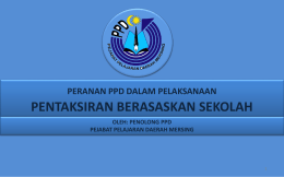 Peranan PPD: Pejabat Pelajaran Daerah Mersing