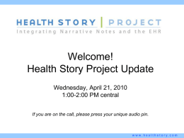 Presentation - Health Story