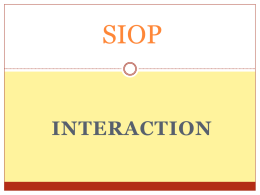 SIOP INTERACTION