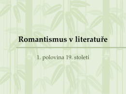 UM20a - Romantismus v literatuře