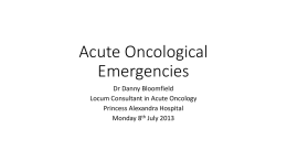 Acute Oncological Emergencies