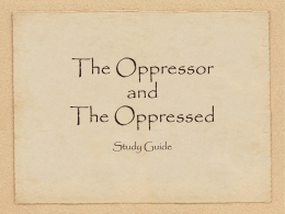 The Oppressor and The Oppressed Study Guide Clues . . . for