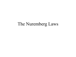 The Nuremberg Laws - Freeman Public Schools