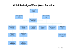 Chief Redesign Officer (West Function)