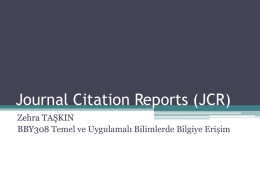 Journal Citation Reports (JCR)