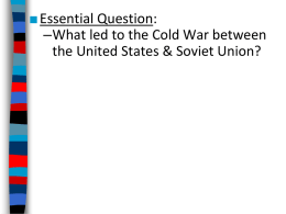 Eisenhower, McCarthyism, and Cold War (PowerPoint)