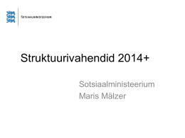 ESF 2014+ Sotsiaalministeeriumi meetmed