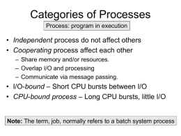 Processes (programs in execution)
