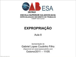 expropriação - Gabriel Lopes Coutinho Filho