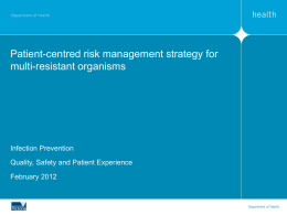 Patient-centred risk management strategy for