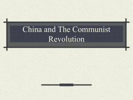 China and the Communist Revolution
