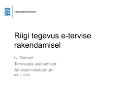 ettekanne - Riigikogu
