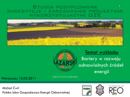 Slide 1 - Polska Izba Gospodarcza Energii Odnawialnej