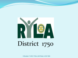 4.4 Mo Présentation PPT RYLA 2014 - Rotary International District