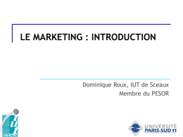 le marketing - Cours d`introduction à la mercatique