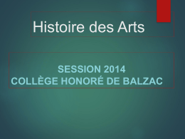 Histoire des Arts - Collège Honoré de BALZAC