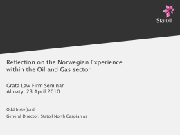 Local Content The Norwegian Experience Grata Law Firm Seminar