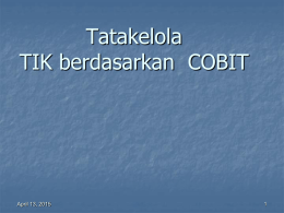 Tatakelola IT dengan COBIT
