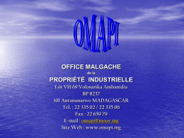 OMAPI - Agriculture Madagascar