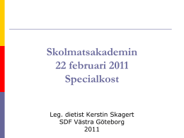 Ladda ner Kerstin Skagerts presentation om Special Kost här