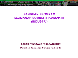 Panduan Penyusunan Program Keamanan Sumber Radioaktif