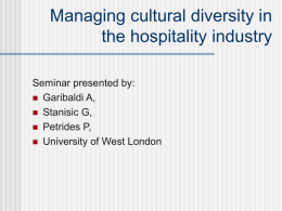 Cultural diversity presentation in Hospitality Industry 3 ppt Final 24