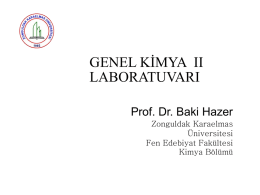 KIM148 Genel Kimya Laboratuvarı Ders Notları
