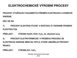 Technologické procesy 2