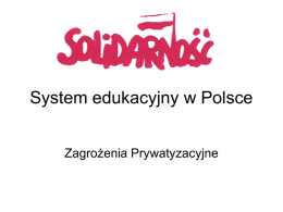 prezentacja zagrożeń dla polskiej oświaty