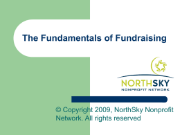 The Fundamentals of Fundraising