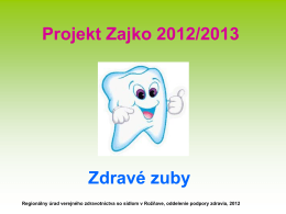 Projekt Zajko 2012/2013