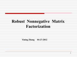 Robust nonnegative matrix factorization using L21-norm