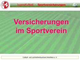 Sporthilfe e. V. - Fußball und Leichtathletik Verband Westfalen eV