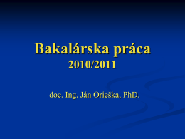 Bakalárska práca 2010/2011