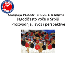 Jagodičasto voče u Srbiji Proizvodnja, izvoz i perspektive