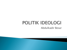 POLITIK IDEOLOGI