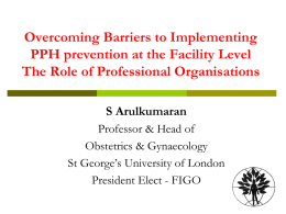 Overcoming barriers to implementation the role of