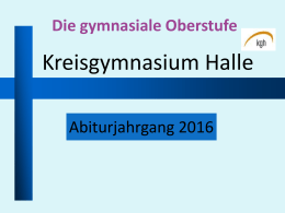 Abitur 2016 Gymnasium Praesentation