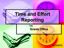 Time and Effort Reporting - Yosemite Community College District