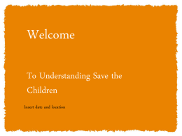 Understanding Save the Children