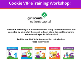 Cookie VIP eTraining - Girl Scout Council of the Nation`s Capital
