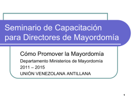 IAD stewardship Ministry - Unión Venezolana Antillana
