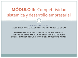 MÓDULO II: Competitividad sistémica y desarrollo empresarial