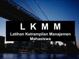 kurikulum LKMM - Kemahasiswaan UM