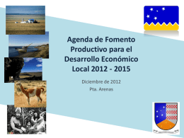 Agenda de Fomento Productivo para el Desarrollo Económico Local