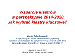 prezentacja p.Macieja Dzierżanowskiego