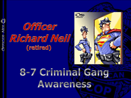 Pattern of Criminal Gang Activity