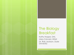 The Biology Breakfast