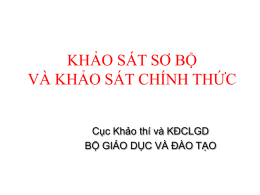7.Khao sat so bo va khao sat chinh thuc