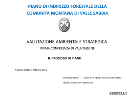 Prima Conferenza di Valutazione Ambientale Strategica del piano di